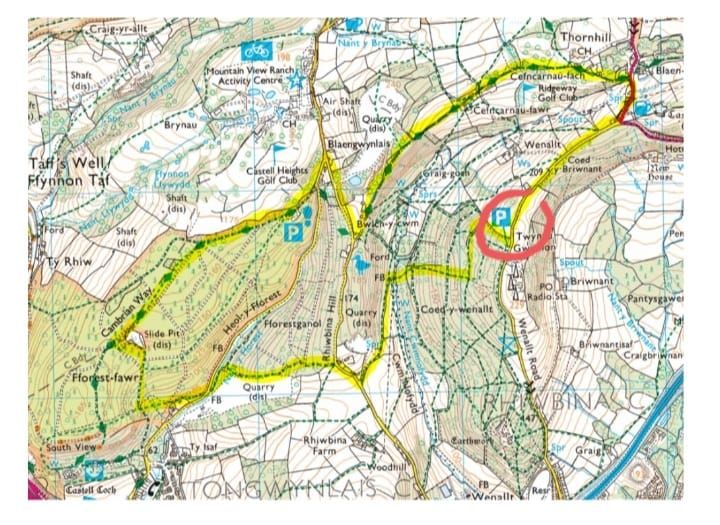 Wenallt Walk Map