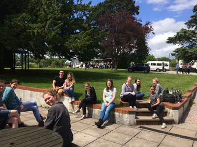 Students relaxing