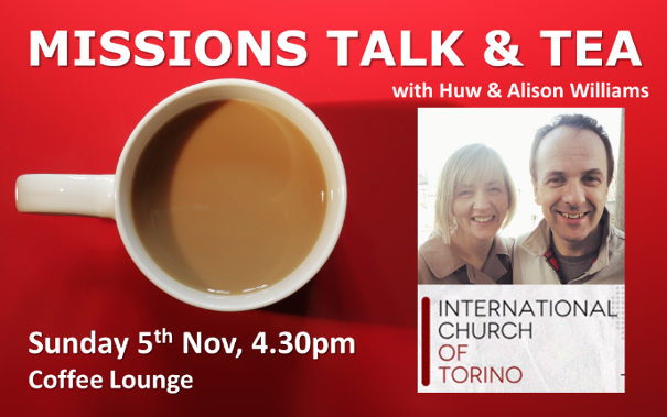 Missions talk and tea Huw and Alison Williams